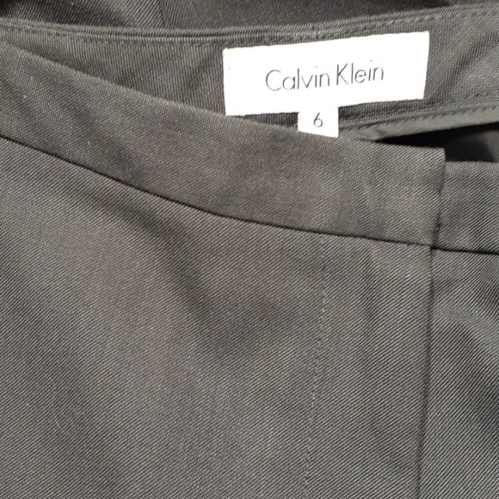 Calvin Klein size 6 grey dress pants fully lined career trousers gray - Picture 3 of 3